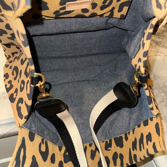 Clare V Women’s Leopard Print Suede Tote Bag - Picture 6 of 11